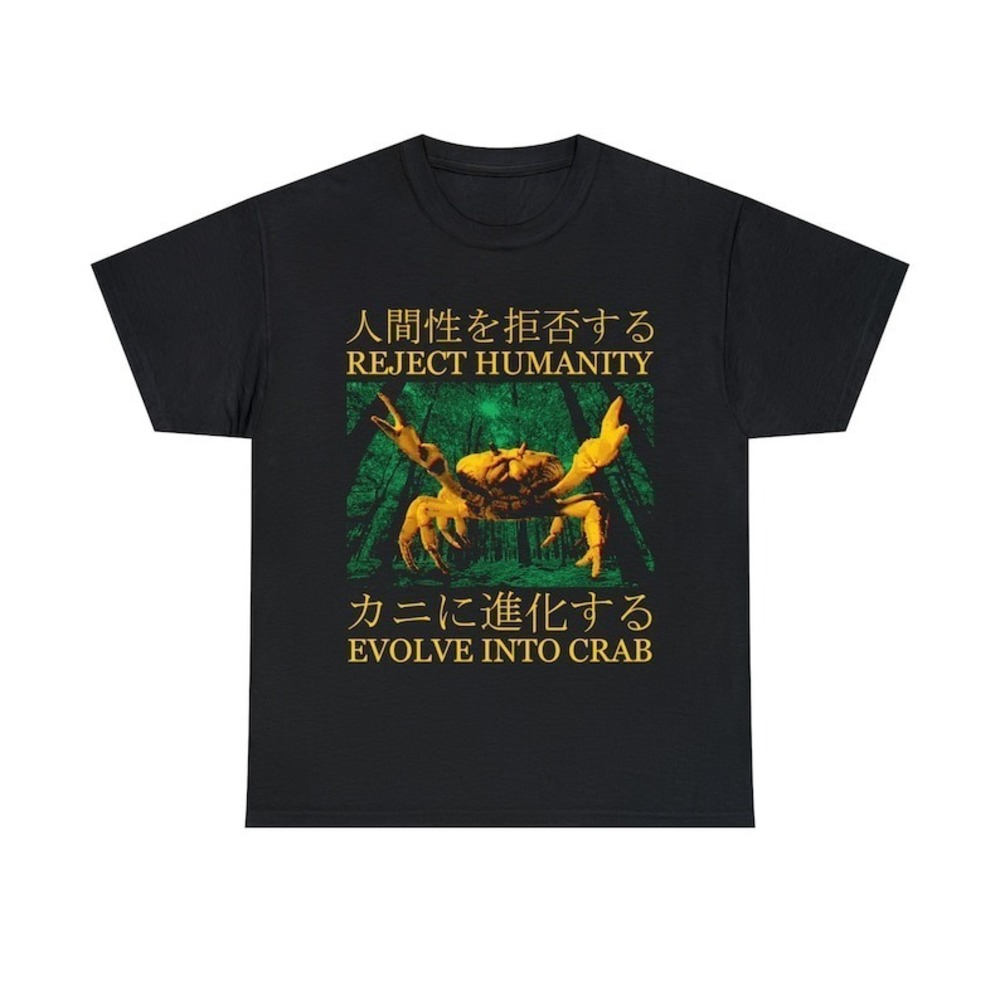 Evolve Into Crab Japanese Retro T-Shirt